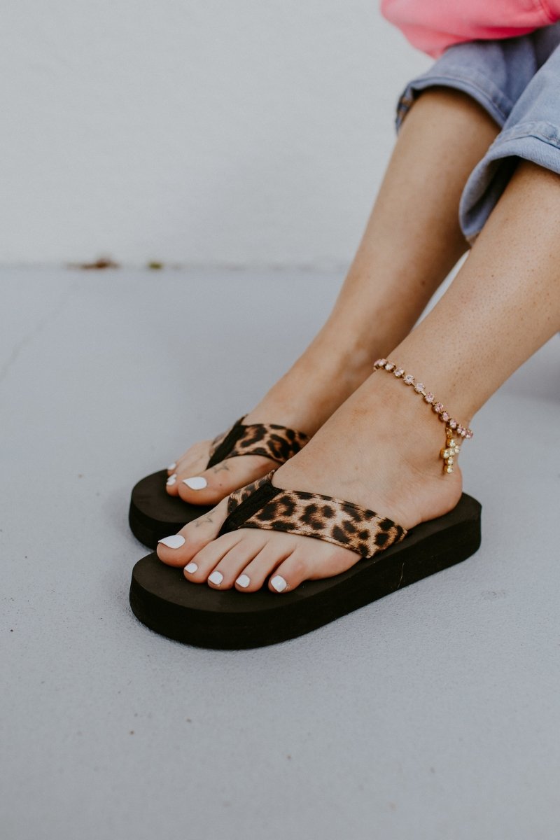 Corky's Leopard Overboard Sandals
