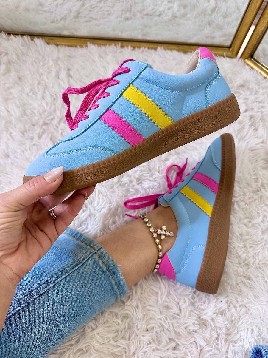 Corky's Light Blue Heads Up Sneakers