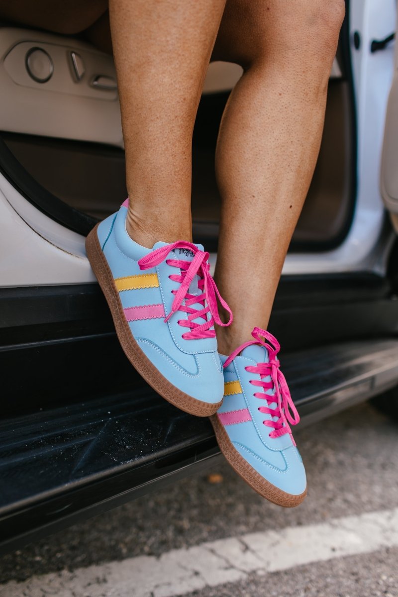 Corky's Light Blue Heads Up Sneakers