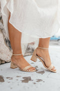 Corky's Raffia Save The Date Heels