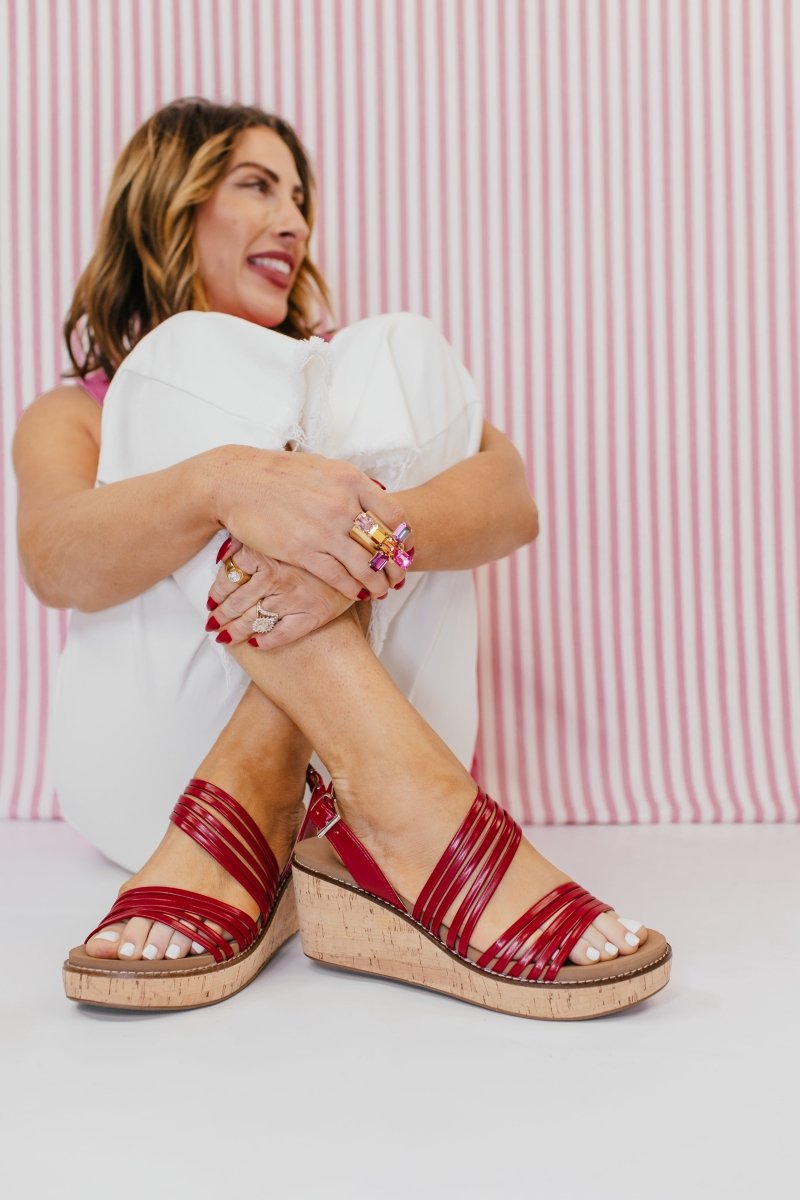 Corky's Red About Last Night Wedges