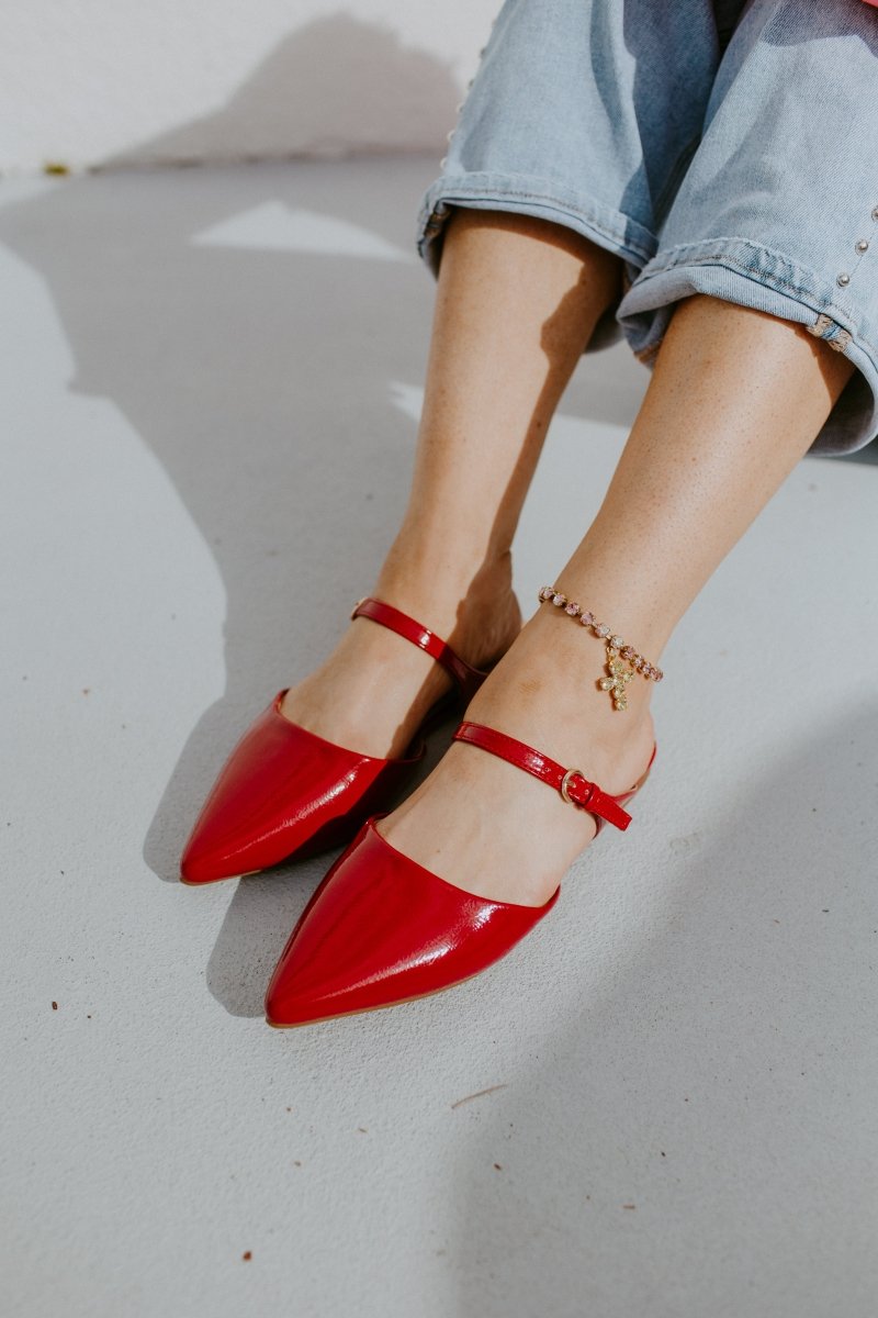 Corky's Red Patent Wanna Grab Drinks Flats