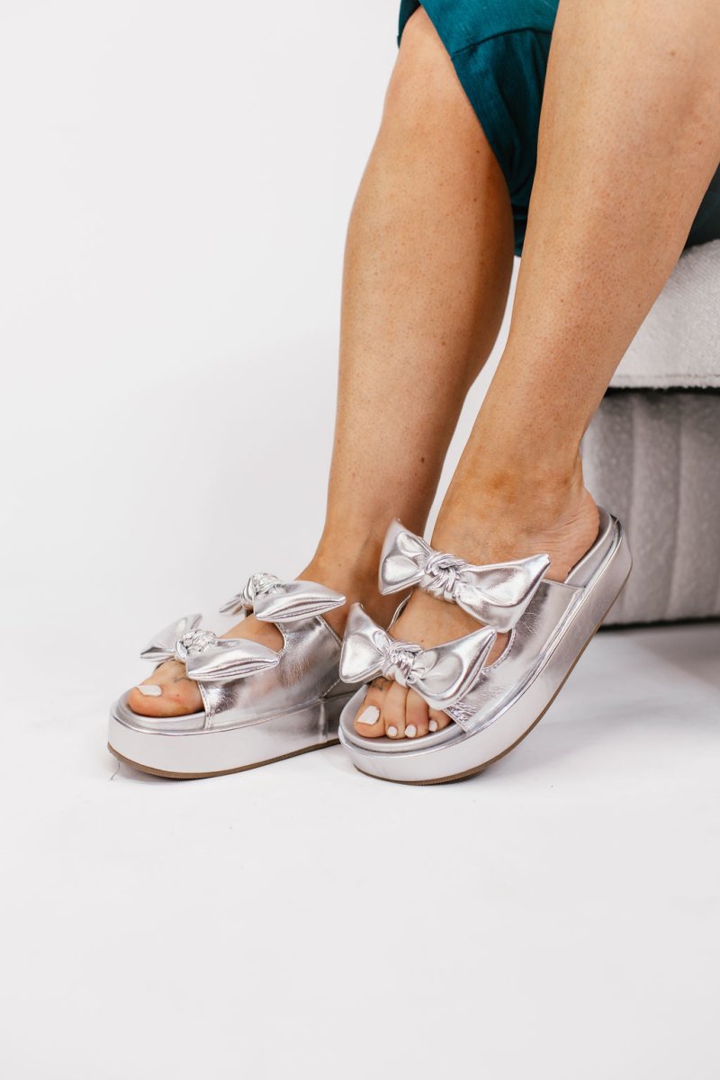 Corky's Silver Lil Bit Knotty Sandals
