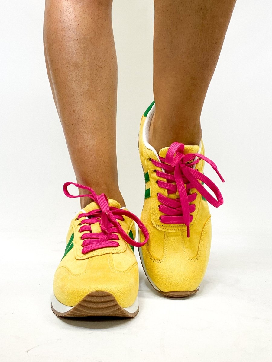 Corky's Yellow Green Combo Kickoff Sneakers