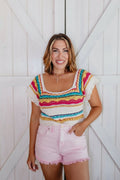 Fray Game Shorts in Pink - Reg/Curvy FINAL SALE