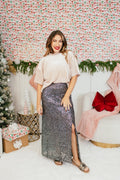 Glam Hour Velvet Top In Nude - Reg & Curvy