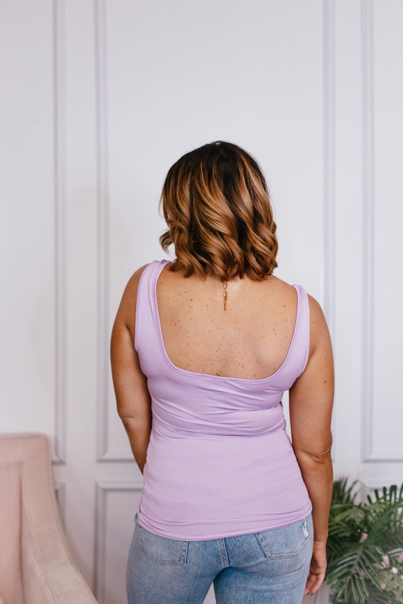 Here's The Scoop Tank in Lilac - Reg/Curvy- FINAL SALE