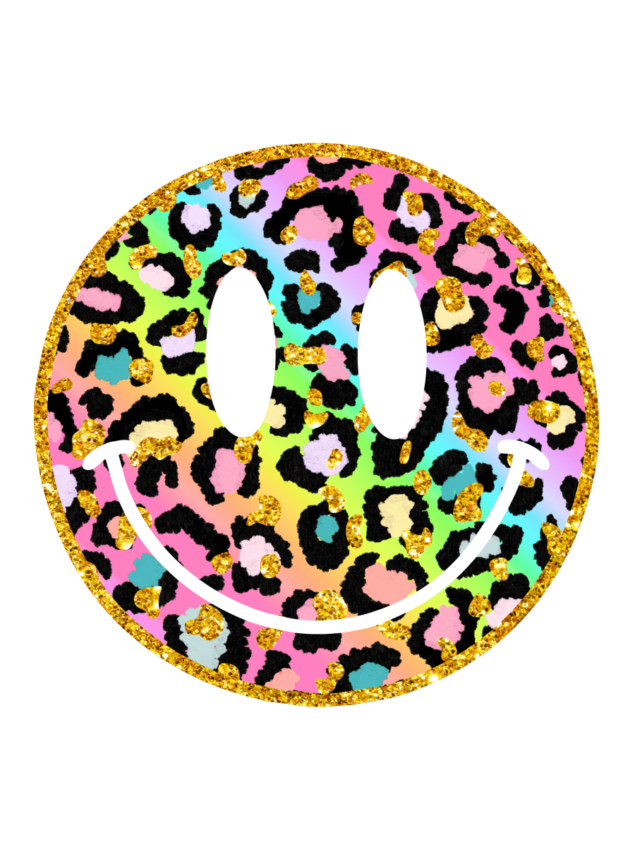 Leopard Smiley Graphic Tee - FINAL SALE