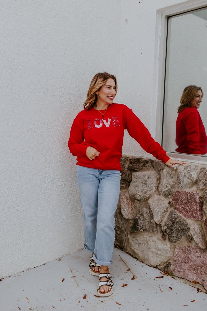 Ombre Love Graphic Pullover - FINAL SALE