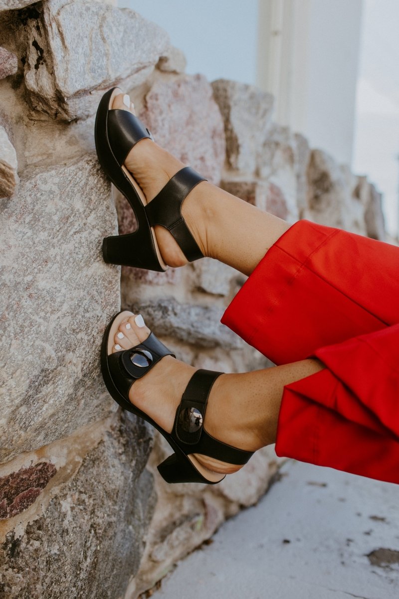 Patrizia Black Dade Smooth Heels