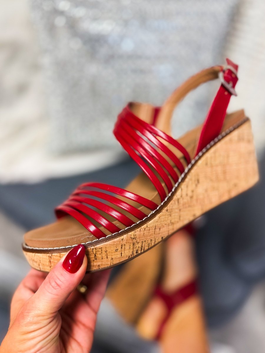 Corky's Red About Last Night Wedges