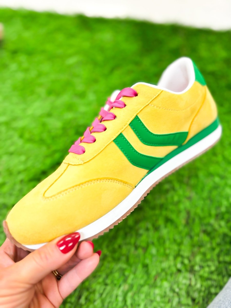 Corky's Yellow Green Combo Kickoff Sneakers