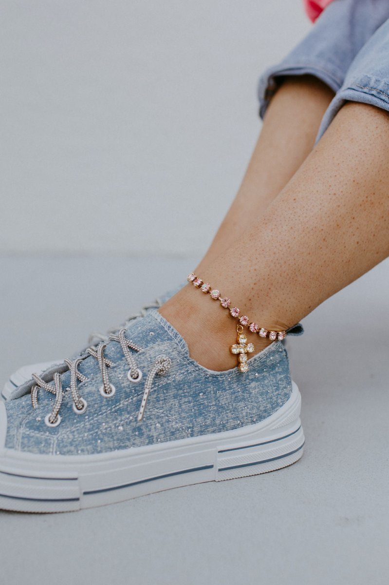 Very G Light Blue Aman Denim Sneakers